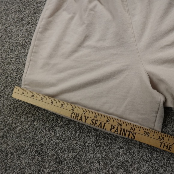 Adidas Shorts Womens M Beige High Rise Athletic Sweat Gym Running Yoga Workout - Picture 3 of 10